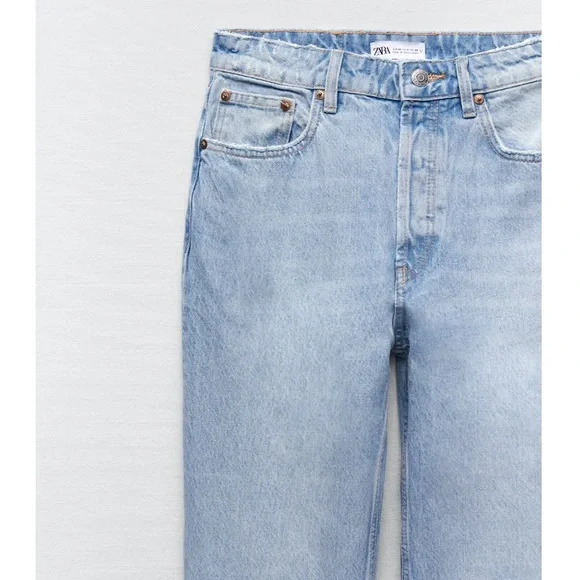 Zara high waisted straight leg jeans - Picture 9 of 12